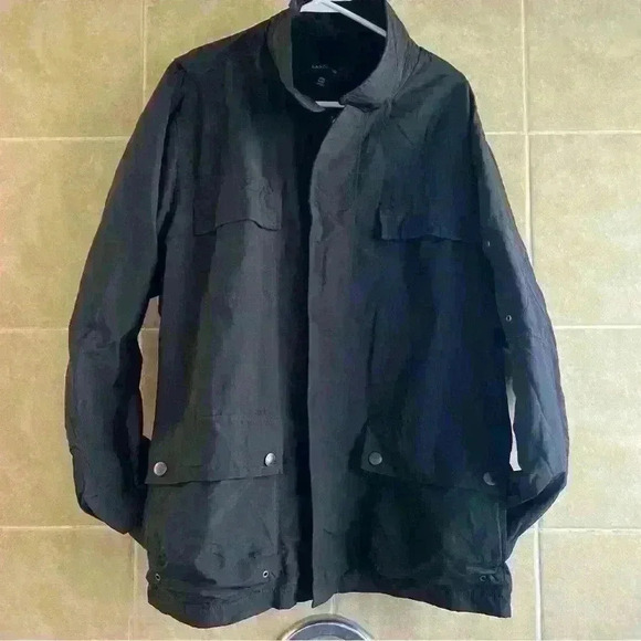 Lands End Mens Jacket Windbreaker XXL 50-52 Black - Picture 3 of 11